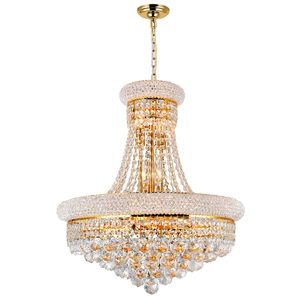 Cwi Lighting Empire 14 Light Down Chandelier With Gold Finish 8001P20G - main